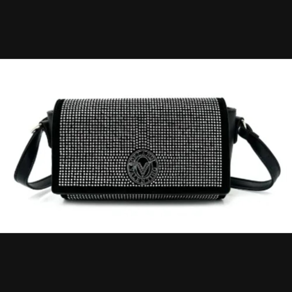 Valentino Orlandi Black Rhinestone Crossbody